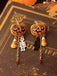 Orecchini in lega a forma di teschio di zucca Halloween