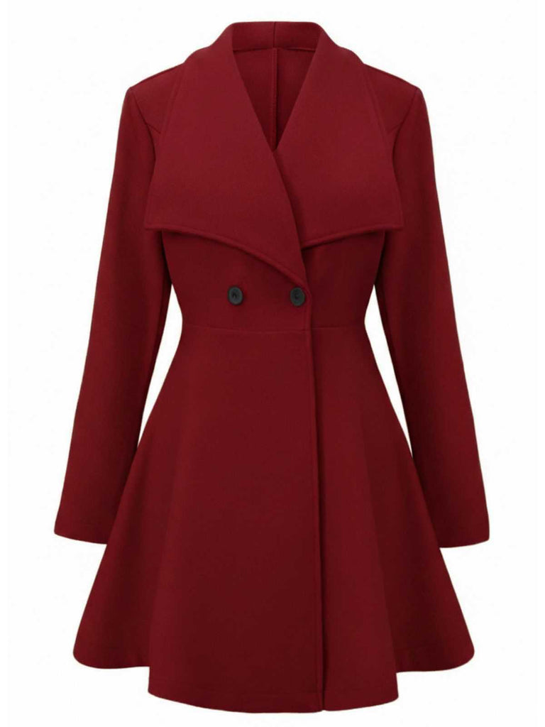 Cappotto sartoriale con risvolto tinta unita anni '40