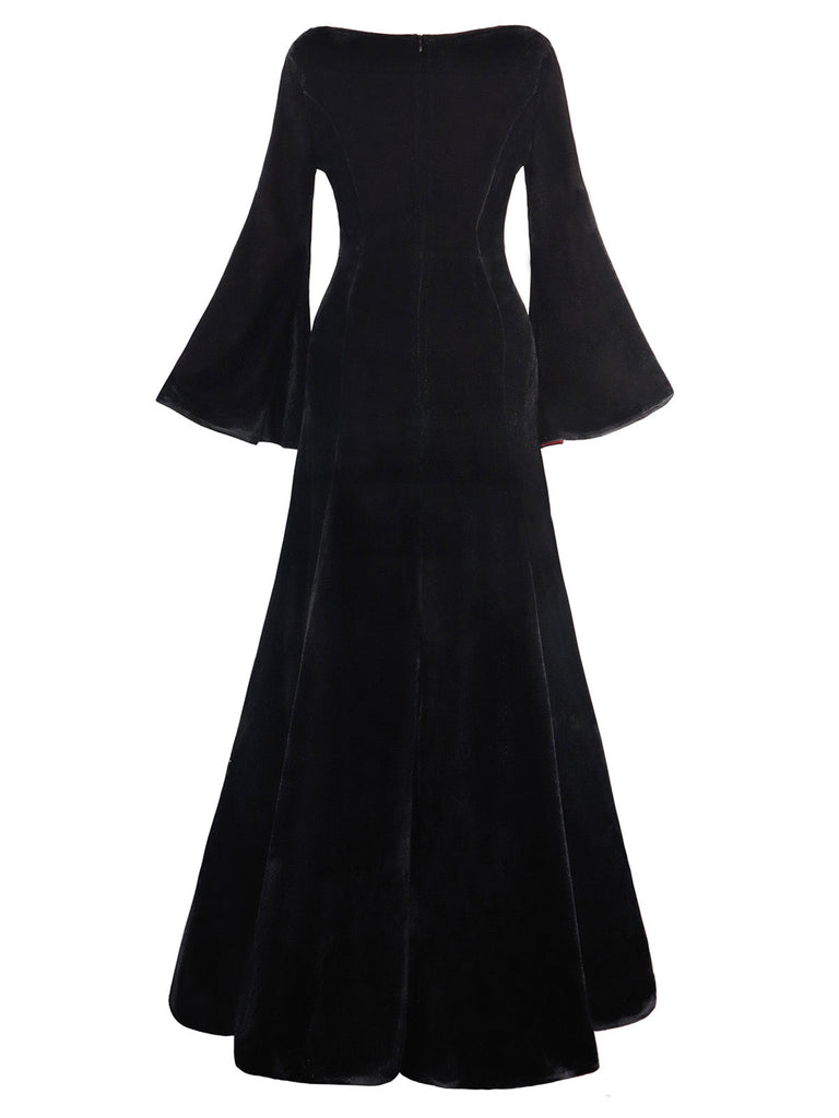 Abito in velluto stile Mercoledì Addams anni '30