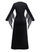 Completo costume da strega gotica con lacci anni '70