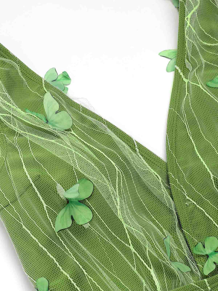 Costumi in rete farfalle 3D verde anni '60