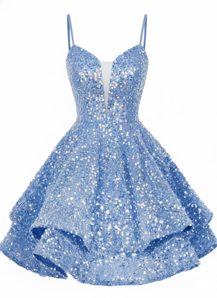 Mini abito da festa con scollo a V profondo e lacci rosso anni '50