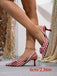 Tacchi con Fiocco a Quadri Rosso Vintage