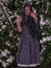 [Prevendita] Abito floreale in cotone con pizzo blu anni '50