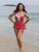 Costumi intero fiocco a pois rosso anni '40