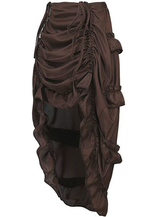 [Prevendita] Gonna gotica steampunk con orlo alto e basso anni '70