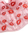 Corsetto in pizzo con stampa di baci San Valentino rosa anni '50