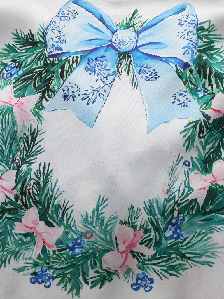 Pigiama natalizio con bastoncini di zucchero e schiaccianoci blu anni '40