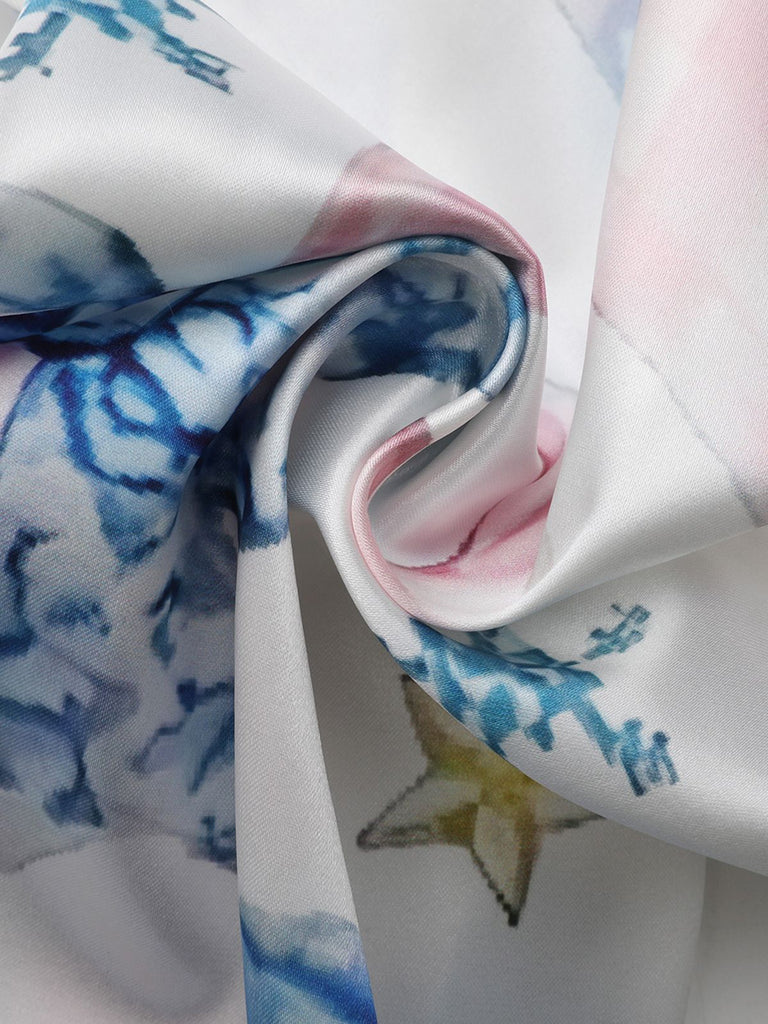 Pigiama natalizio con bastoncini di zucchero e schiaccianoci blu anni '40