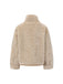 Cappotto reversibile con bottoni in pelliccia beige anni '80
