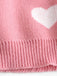 Cardigan in maglia con stampa a cuore per San Valentino anni '50