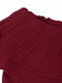 Top a maglia con maniche svasate e spalle scoperte bordeaux anni '60
