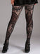 Collant gotico trasparenti con floreale in pizzo Halloween