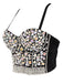 Top corsetto perle di strass  con spalline sottili anni '70