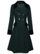 Cappotto con bottoni verde scuro anni '40
