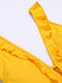 Costumi intero con scollo a V volant giallo anni '30