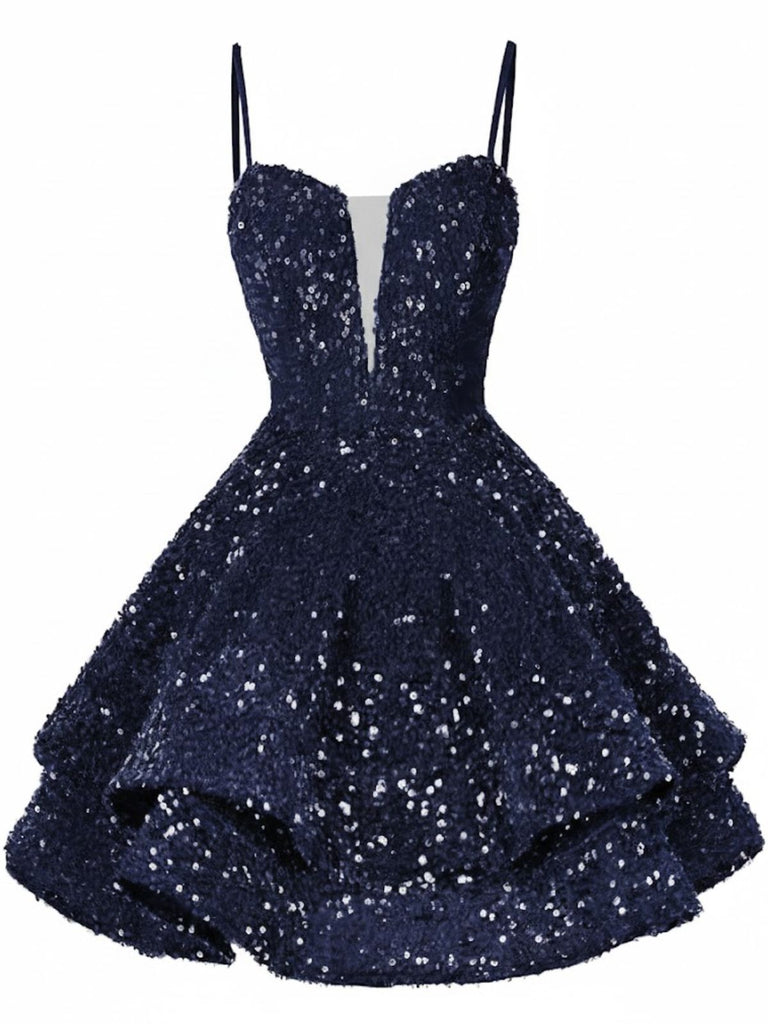 Mini abito da festa con scollo a V profondo e lacci rosso anni '50