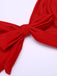 Set Bikini a pois scollo all'americana rosso anni '50