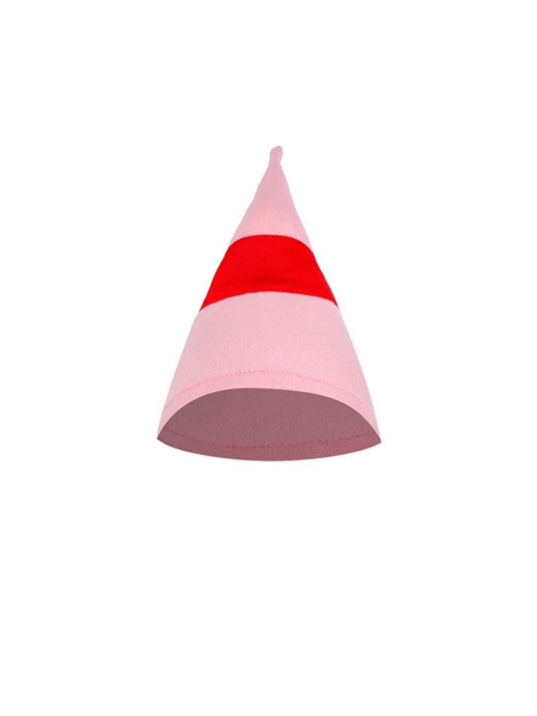 Completo con abito con orlo in peluche da elfo di Natale rosa anni '50