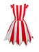 Abito a righe da clown malvagio Halloween anni '60