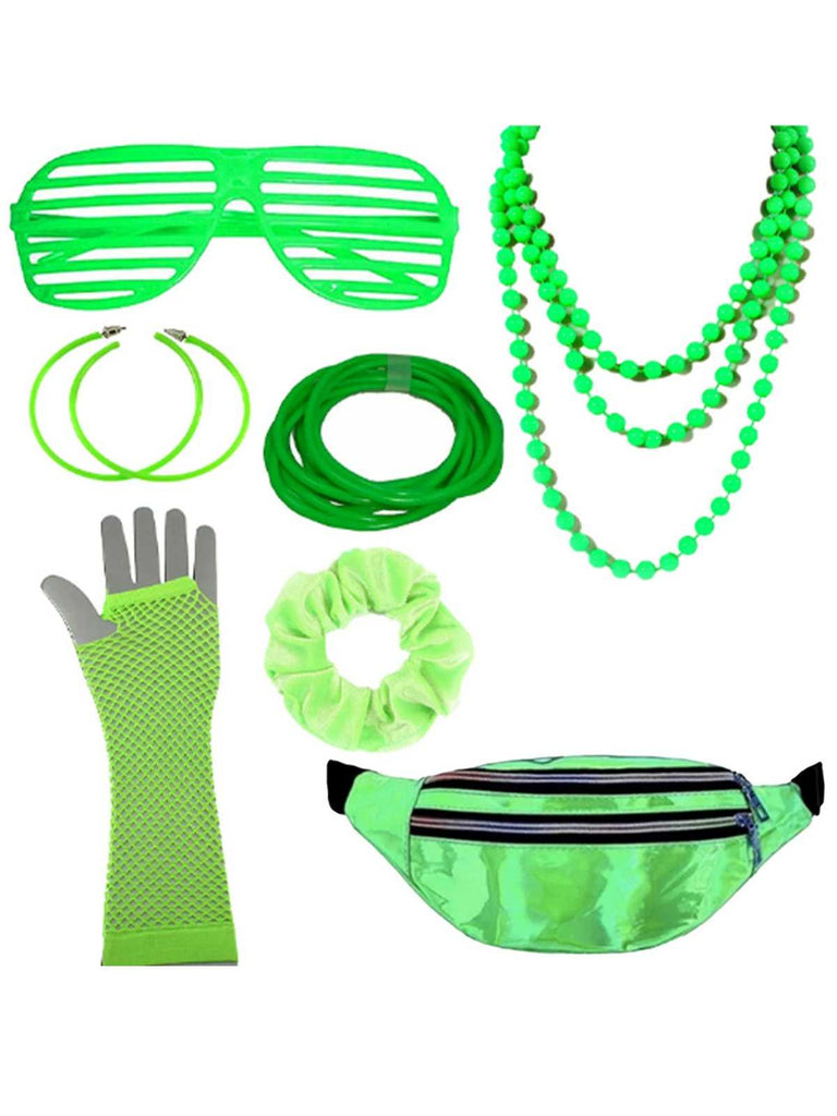 Set di accessori colorati per costumi retrò anni '80