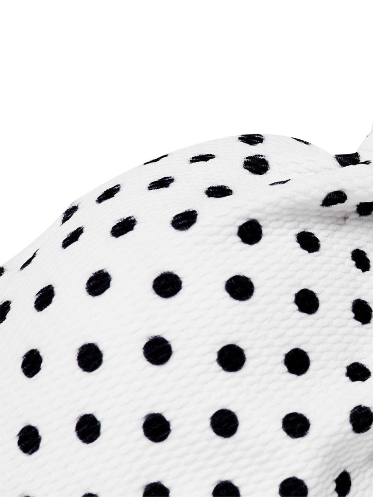 Costumi intero a pois con lacci bianco anni '40