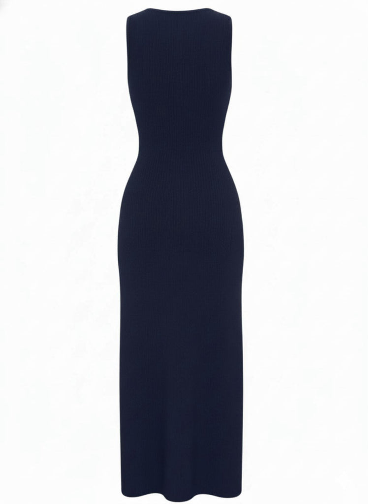 Abito in maglia monopetto senza maniche anni '60