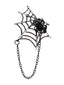 Spilla gotica a forma di ragnatela di diamanti Halloween