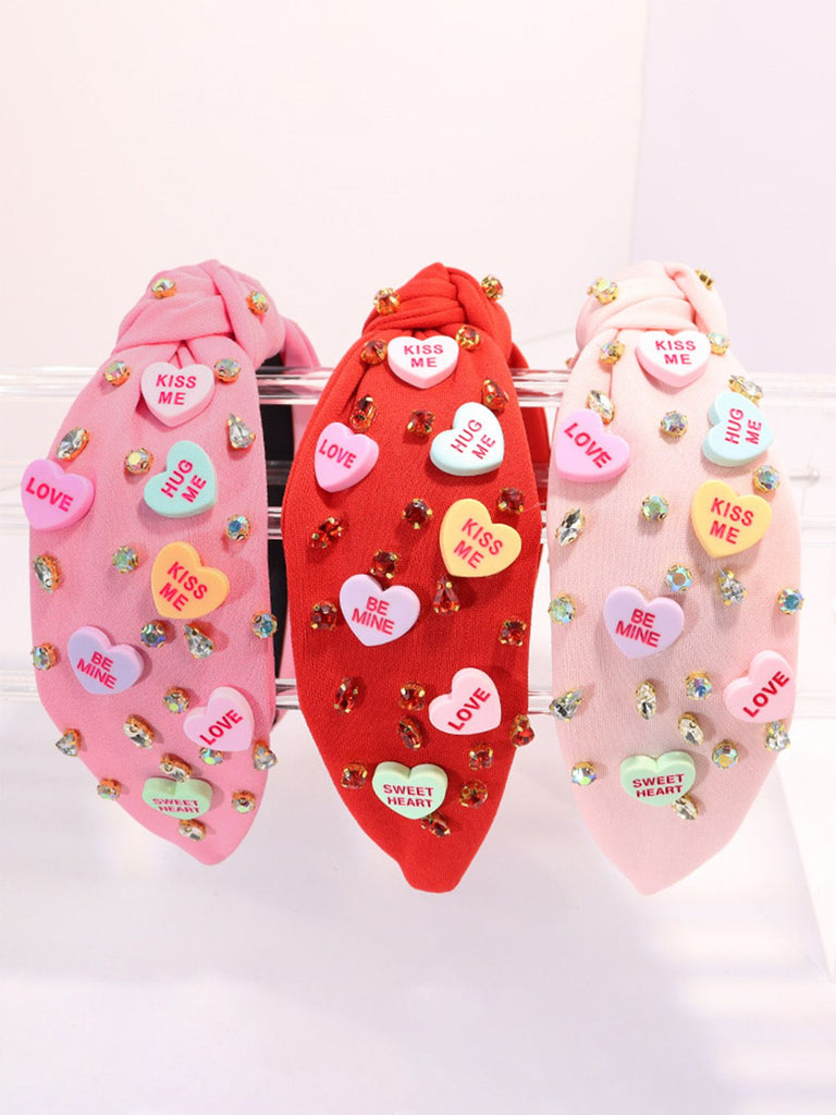 Cerchietto con strass a forma di cuore per San Valentino