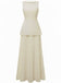 2PCS Top in maglia senza maniche e gonna plissettata anni '30