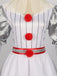 Abito a palloncino righe Pennywise Halloween argento anni '60