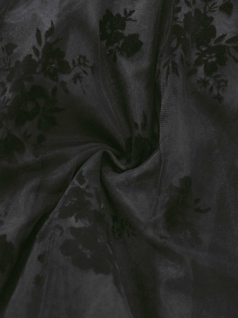 Abito da sposa gotico senza spalline in rete scura anni '70