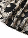 Abito jacquard floreale con cintura nero anni '50