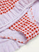 Set Bikini plaid scollo all'americana rosso anni '40