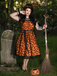 [Prevendita] Abito a ruota con spalle scoperte in pizzo Halloween anni '50