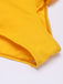 Costumi intero con scollo a V volant giallo anni '30