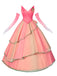 2PCS Top e gonna Glinda della strega cattiva rosa anni '70