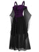 Abito con spalline trasparenti da strega Halloween anni '50