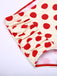 Set Bikini a pois scollo all'americana rosso anni '50