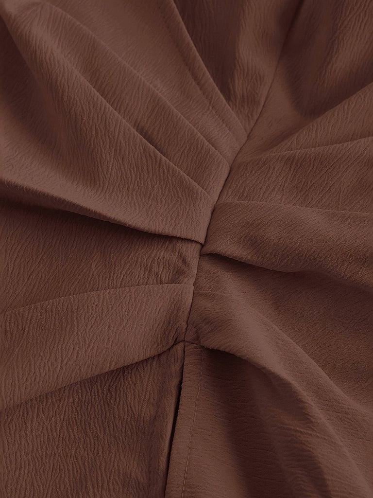 Camicetta con revers con maniche a lanterna e vita aderente anni '30