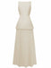 2PCS Top in maglia senza maniche e gonna plissettata anni '30