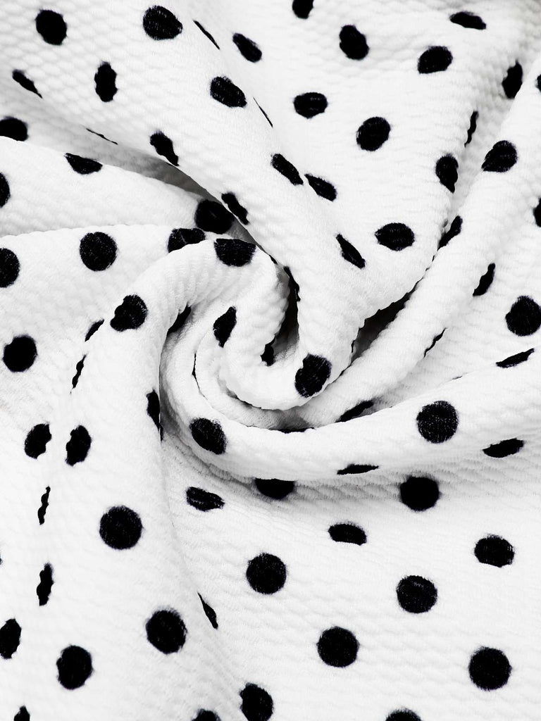 Costumi intero a pois con lacci bianco anni '40
