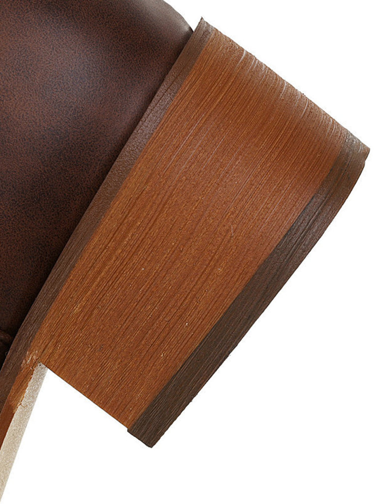 Stivali da cowgirl western ricamati con girasoli marroni a metà polpaccio