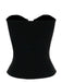 Top corsetto punk con borchie nero anni '80