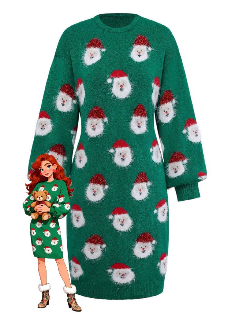 Abito maglione verde da Babbo Natale anni '60
