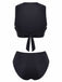 Tankini Explore The Beach nero anni '50