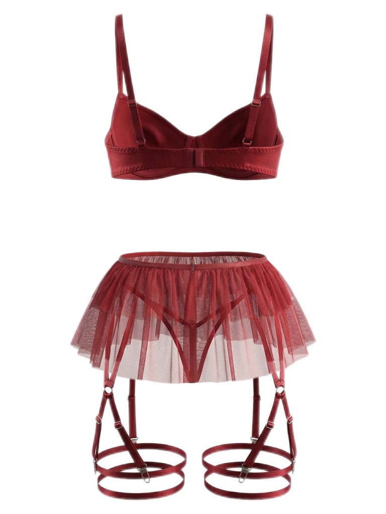 Pigiama patchwork con fiocco in rete anni '60