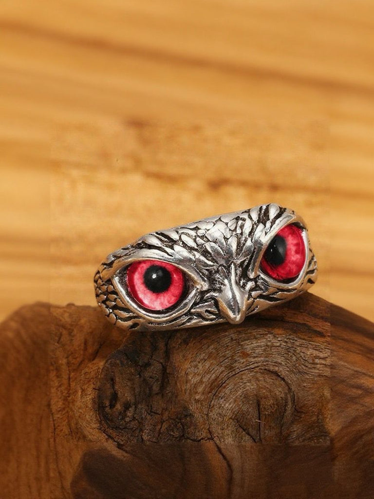 Anello vintage con gufo e malocchio