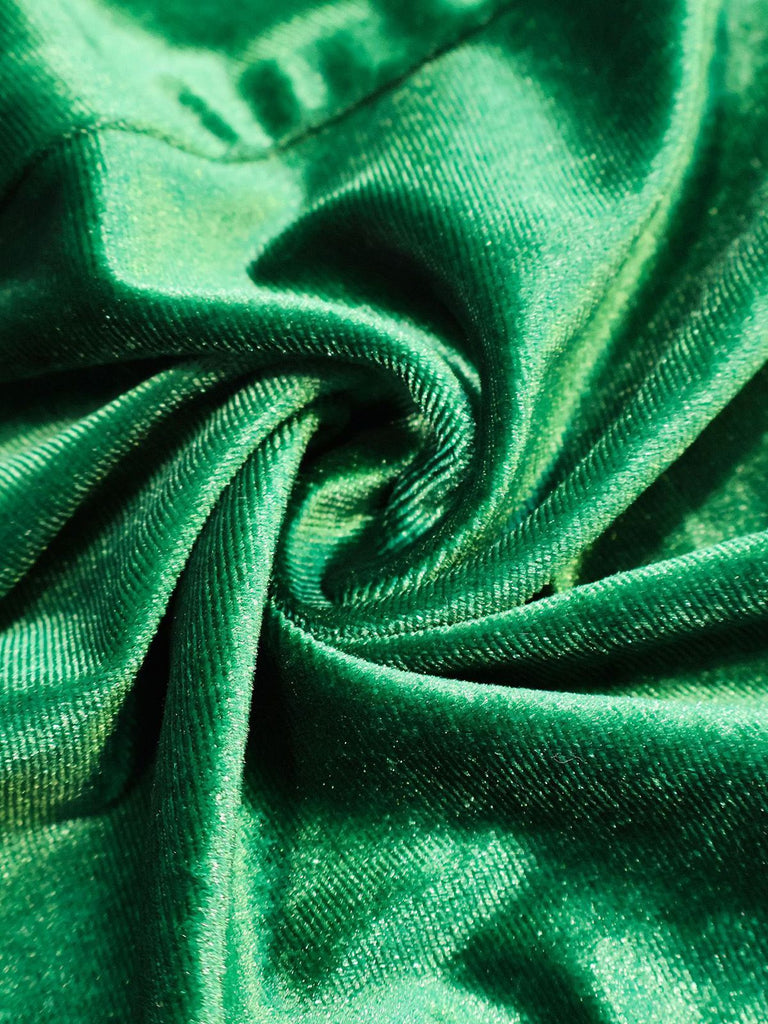 Abito ricamato in stile medievale di Shrek verde anni '30