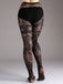 Collant gotico trasparenti con floreale in pizzo Halloween